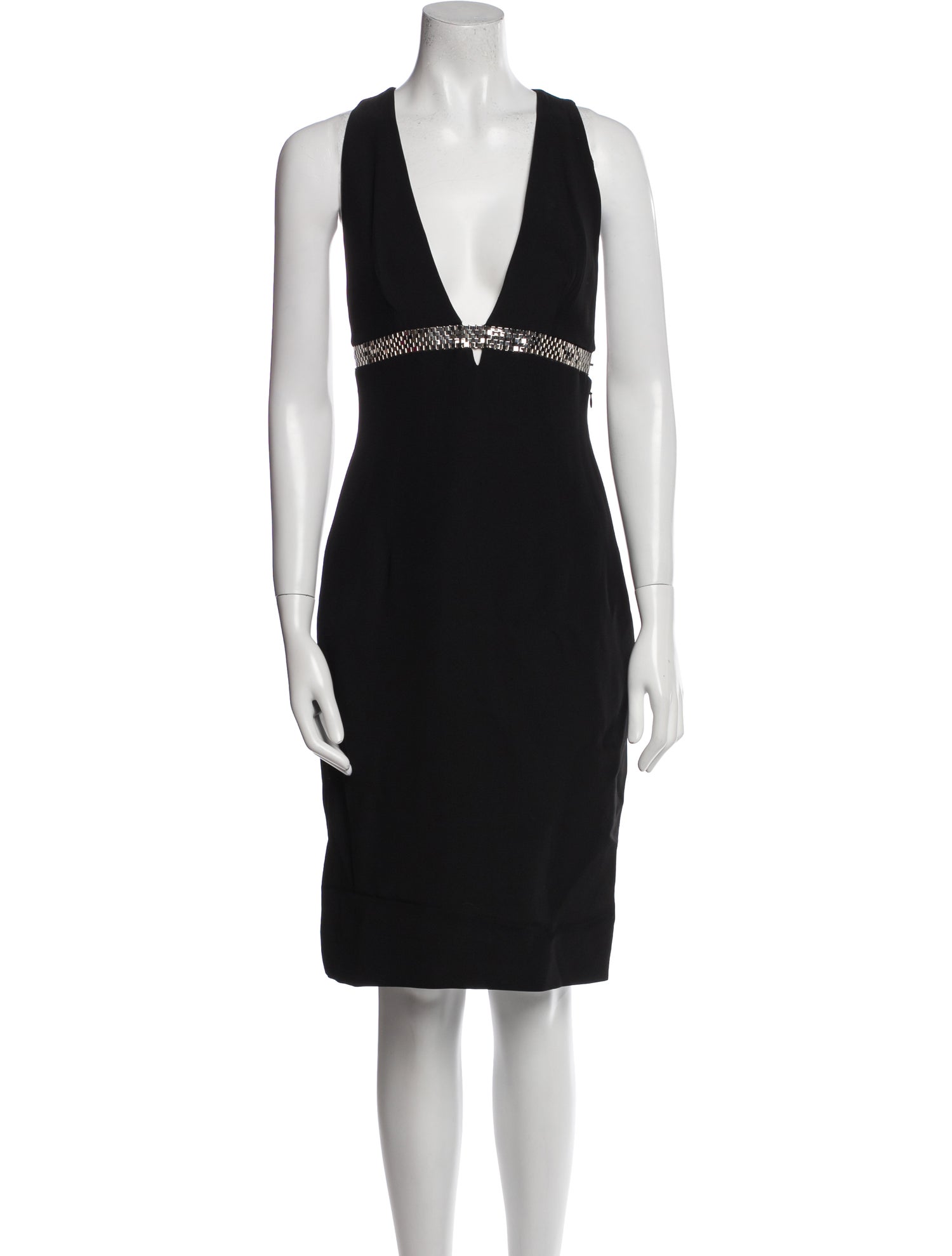 Givenchy V-Neck Knee-Length Dress