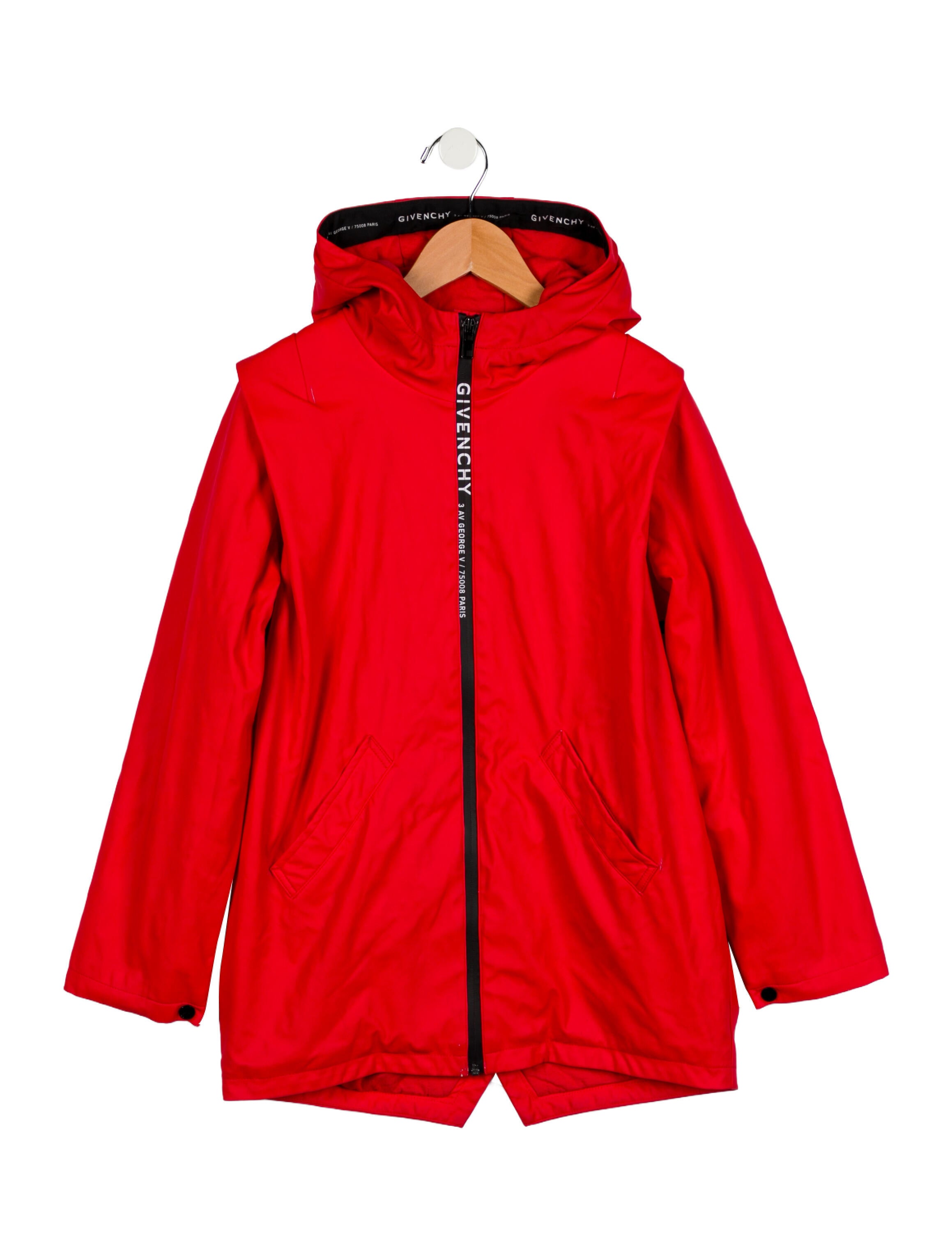 Givenchy Boy's Logo Print Hooded Coat