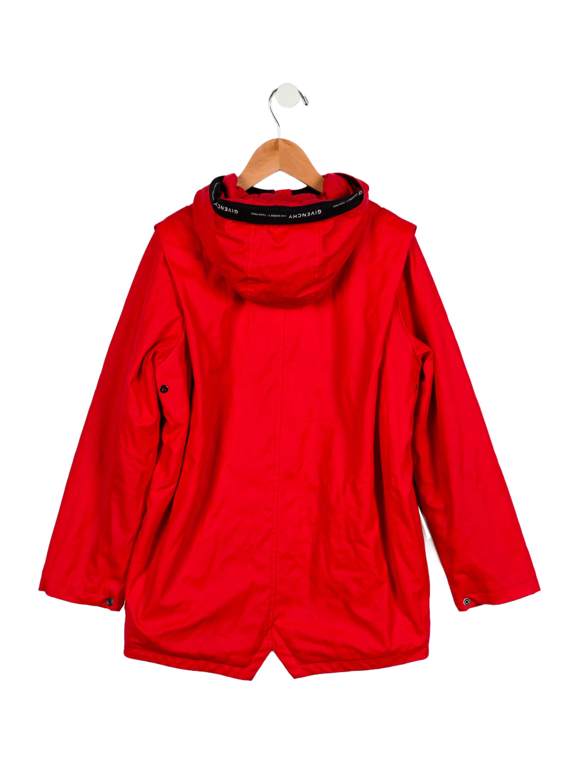 Givenchy Boy's Logo Print Hooded Coat