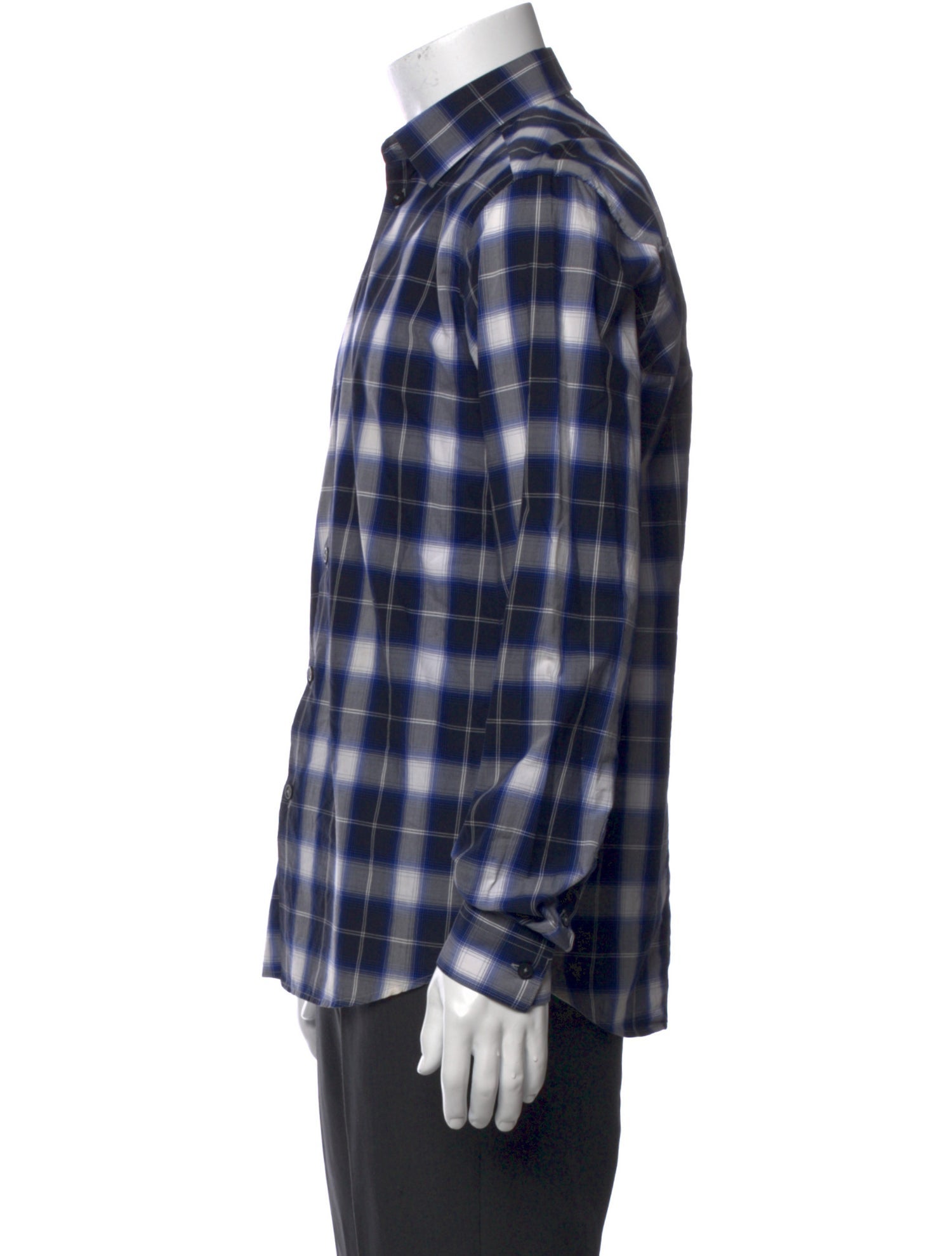 Givenchy Plaid Print Long Sleeve Shirt