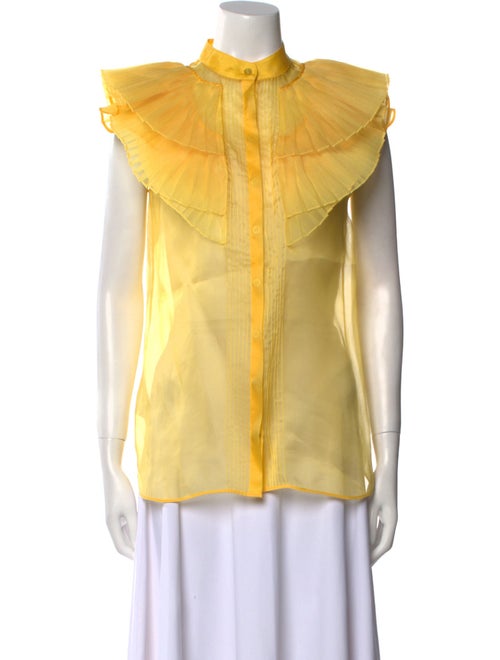 Givenchy Silk Mock Neck Blouse