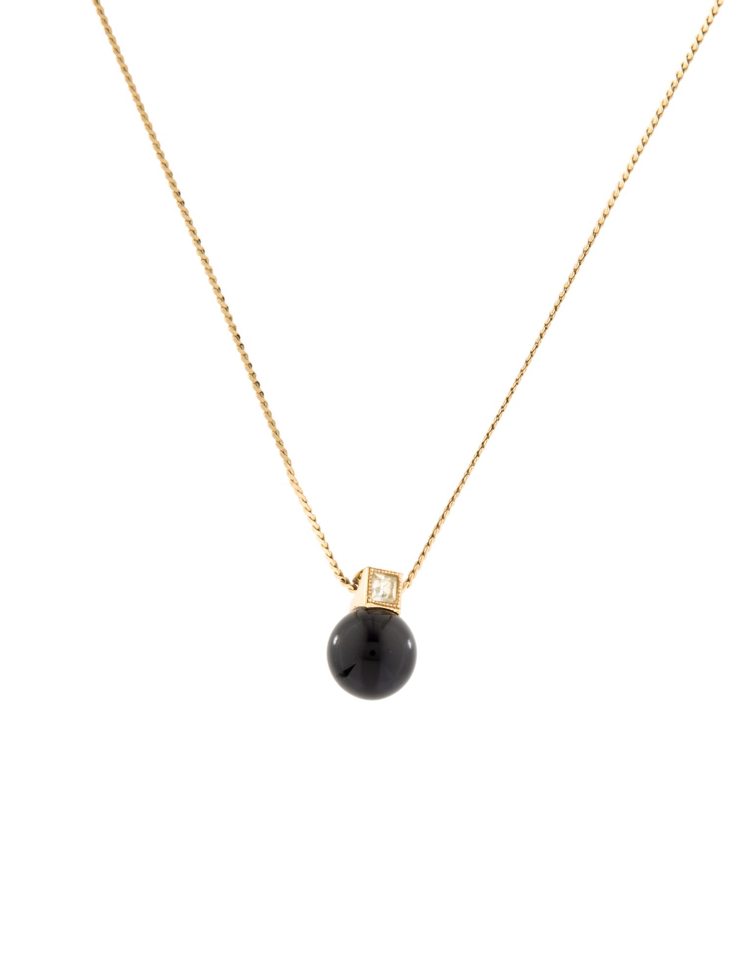 Givenchy Vintage Crystal & Resin Pendant Necklace