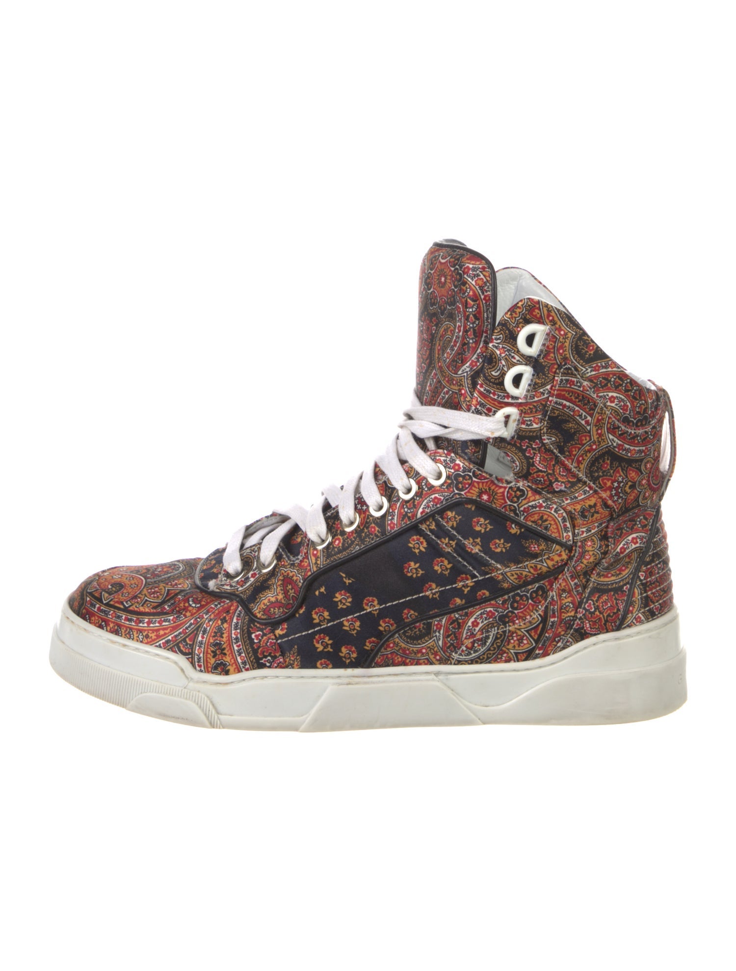 Givenchy Satin Printed Wedge Sneakers