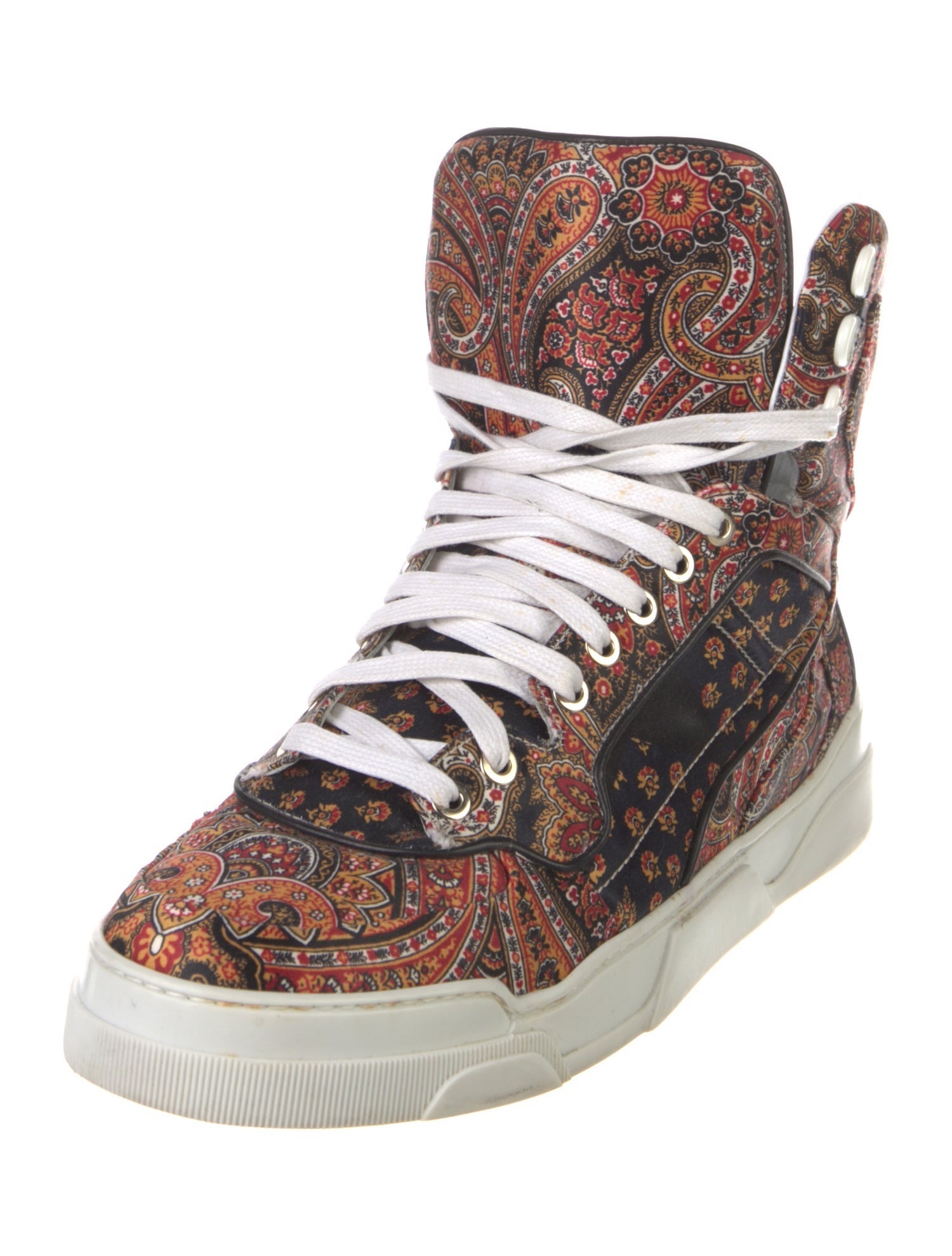 Givenchy Satin Printed Wedge Sneakers