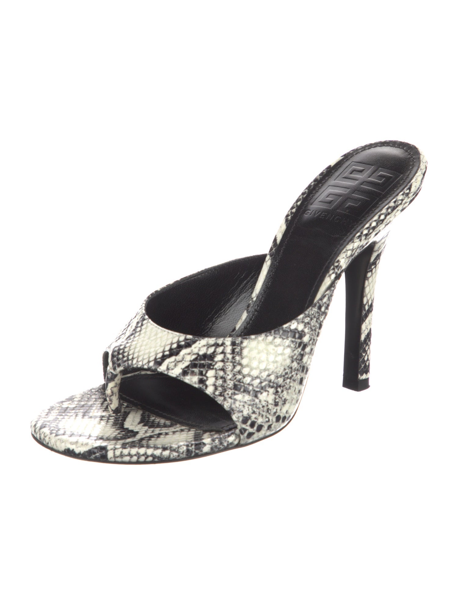 Givenchy Snakeskin Animal Print Slides