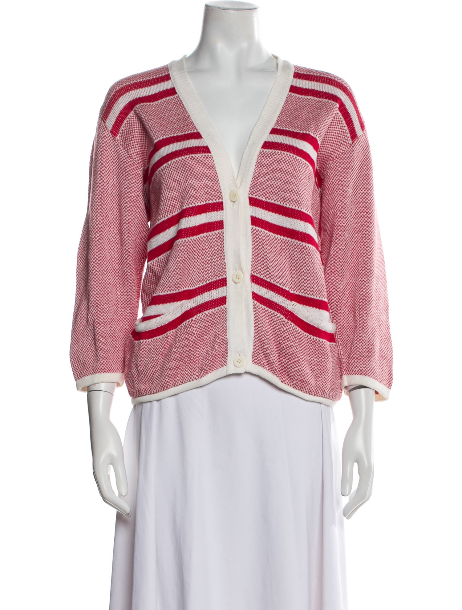 Givenchy Striped V-Neck Sweater