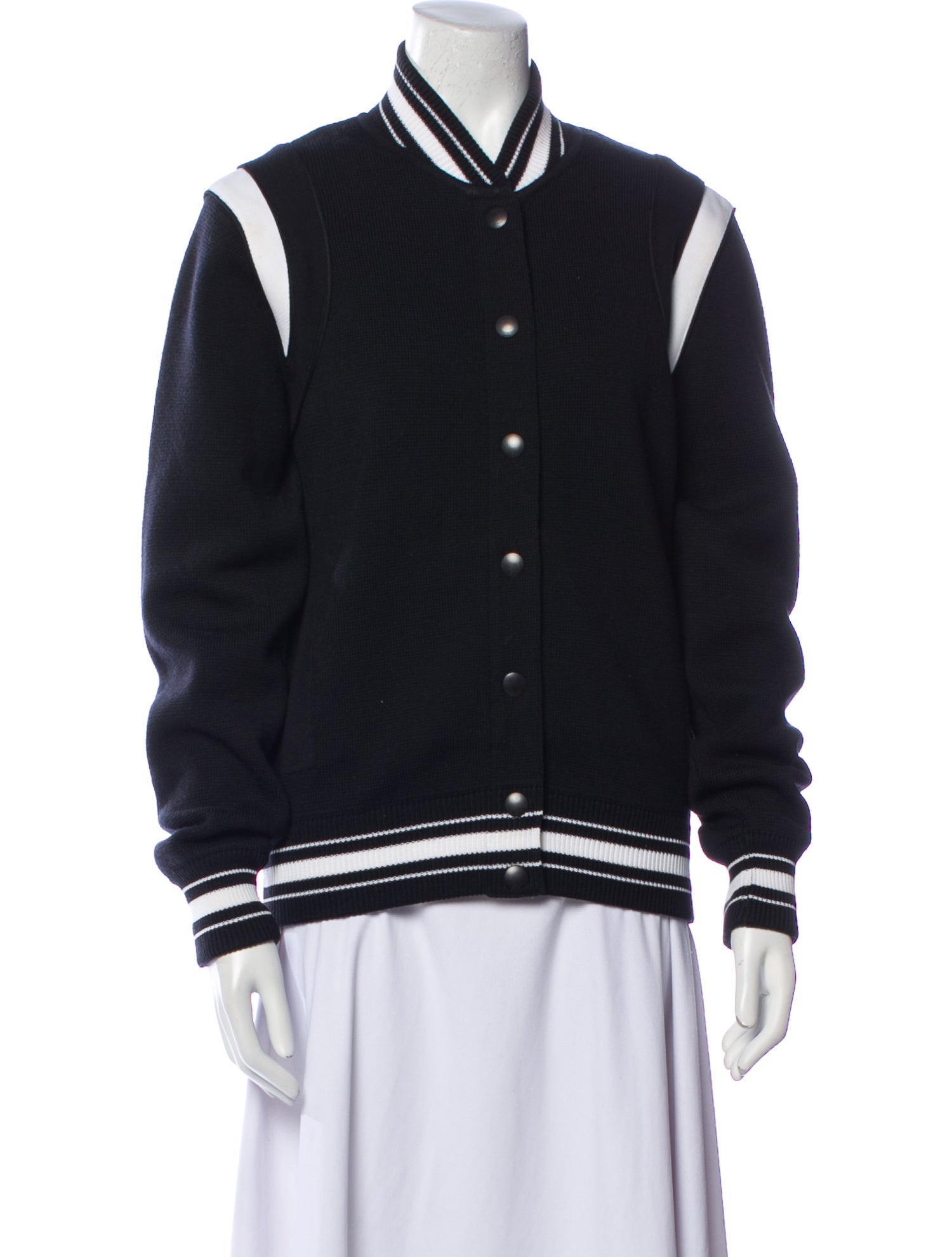 Givenchy Wool Colorblock Pattern Bomber Jacket