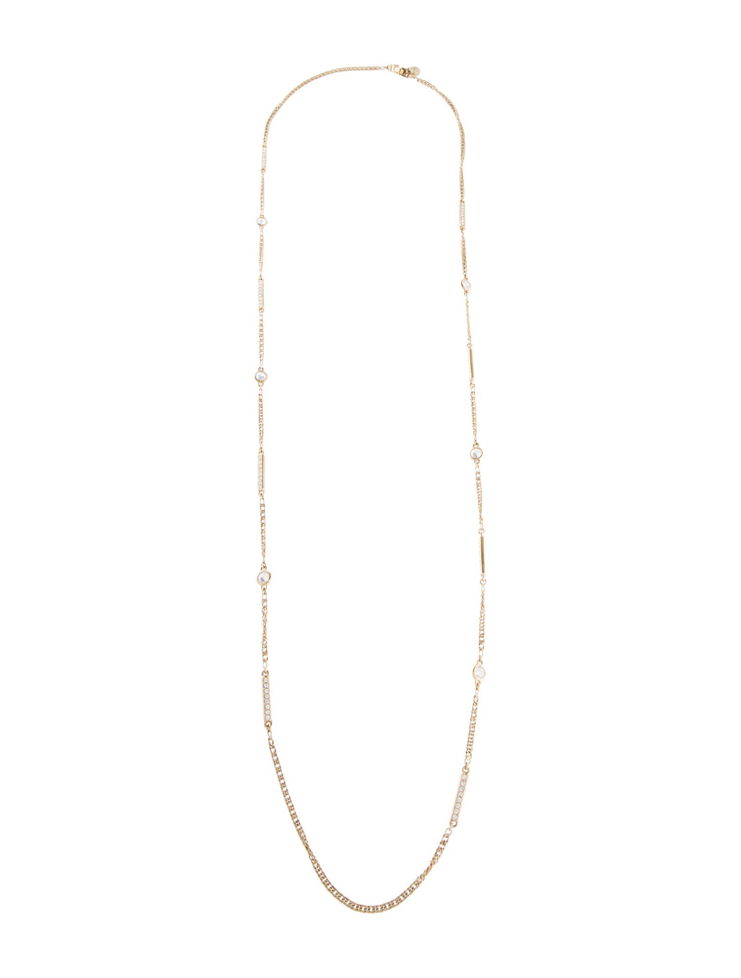 Givenchy Vintage Crystal Long Station Necklace