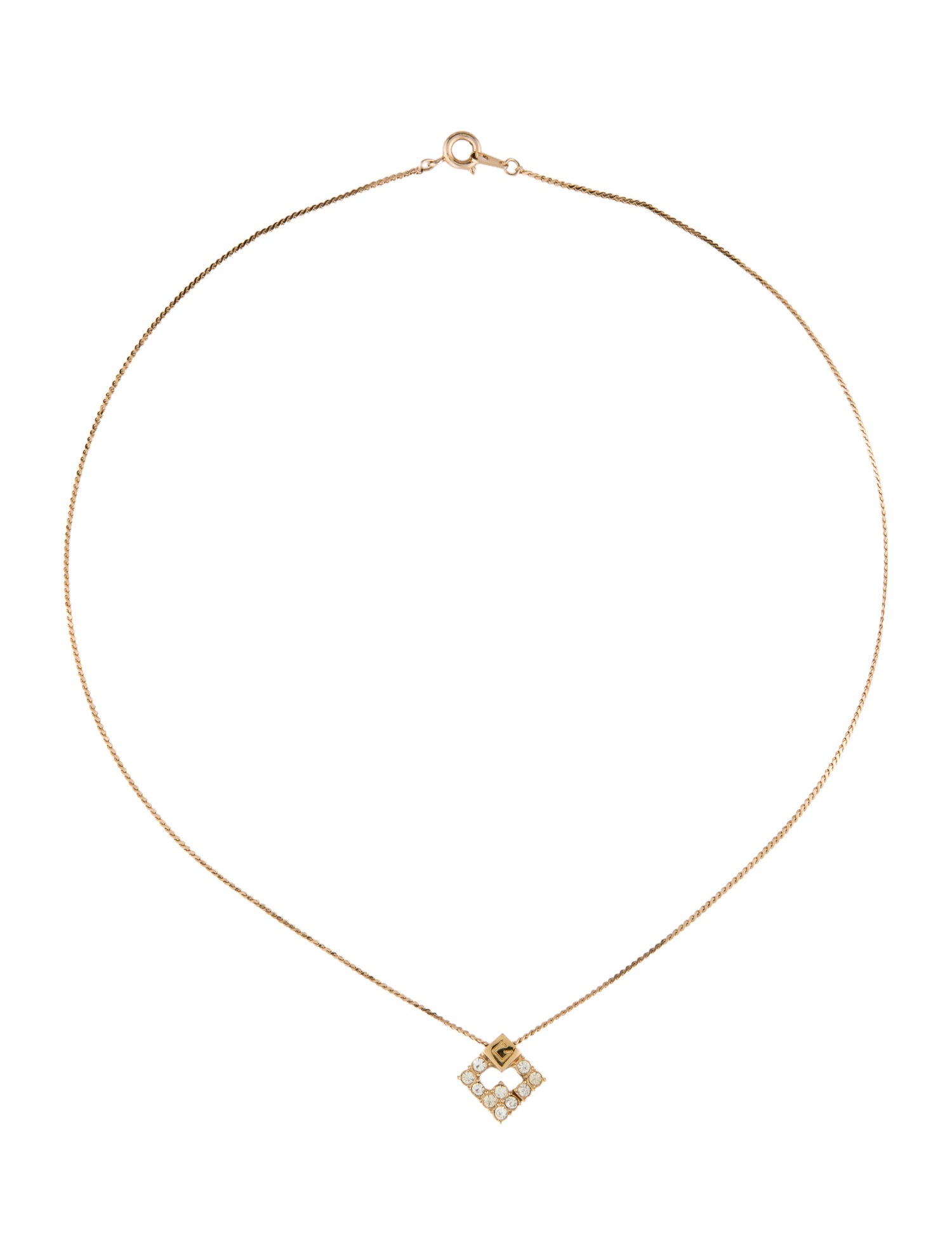 Givenchy Crystal Logo Pendant Necklace