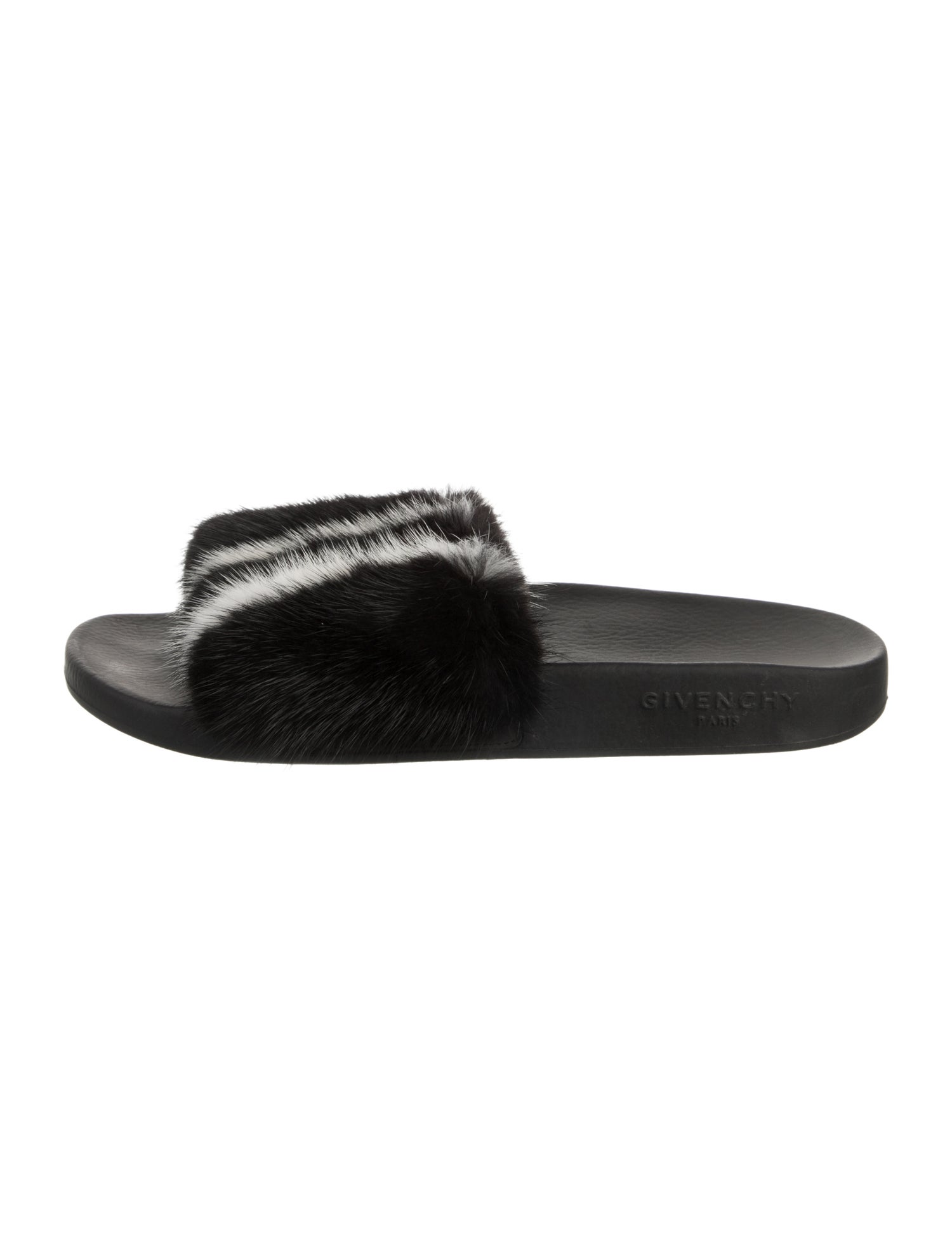Givenchy Leather Animal Print Slides