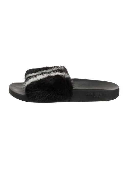 Givenchy Leather Animal Print Slides