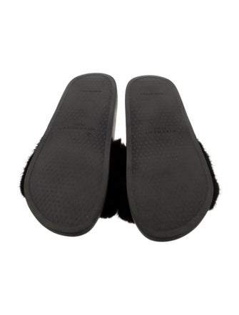 Givenchy Leather Animal Print Slides