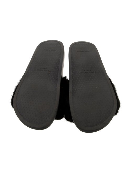 Givenchy Leather Animal Print Slides