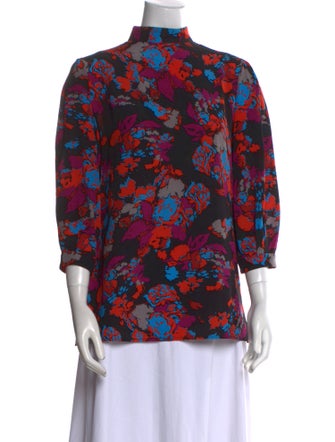Givenchy Silk Floral Print Blouse