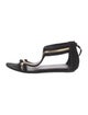 Givenchy Suede Animal Print T-Strap Sandals