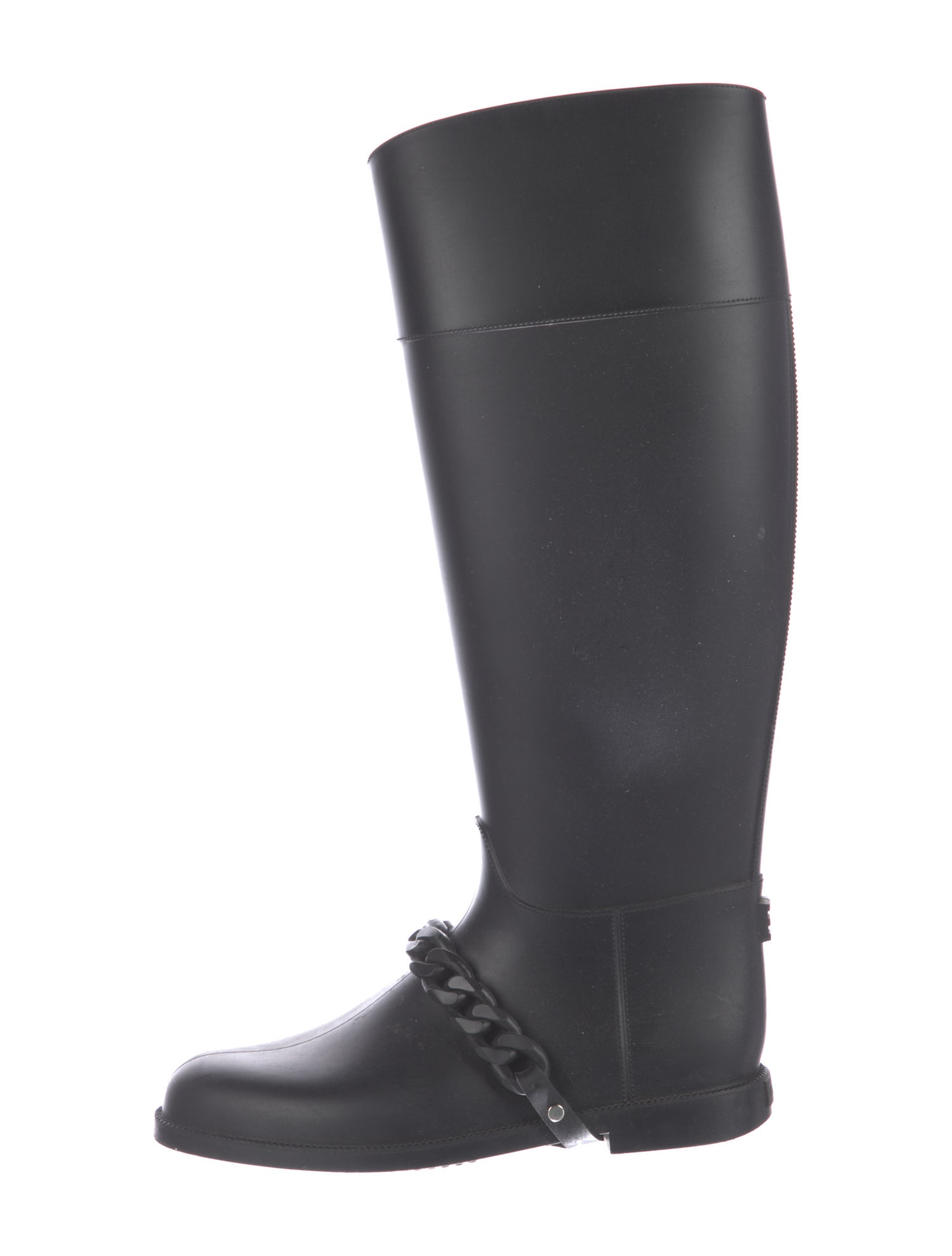 Givenchy Rubber Chain-Link Accents Rain Boots