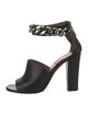 Givenchy Leather Chain-Link Accents Sandals