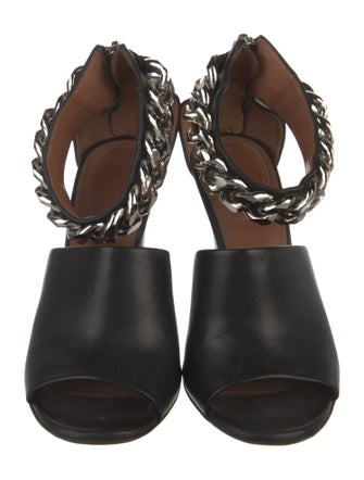 Givenchy Leather Chain-Link Accents Sandals