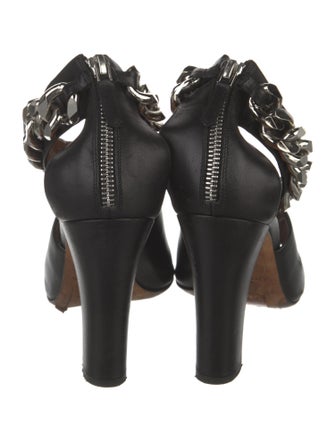 Givenchy Leather Chain-Link Accents Sandals