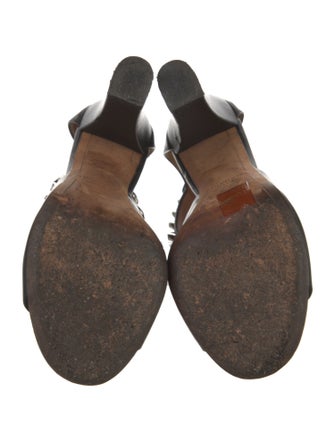 Givenchy Leather Chain-Link Accents Sandals