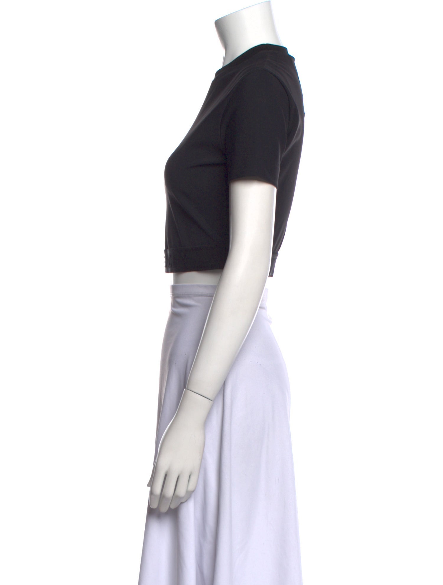 Givenchy Crew Neck Short Sleeve Crop Top