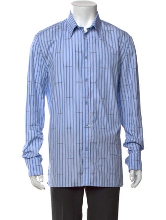 Givenchy Striped Long Sleeve Dress Shirt