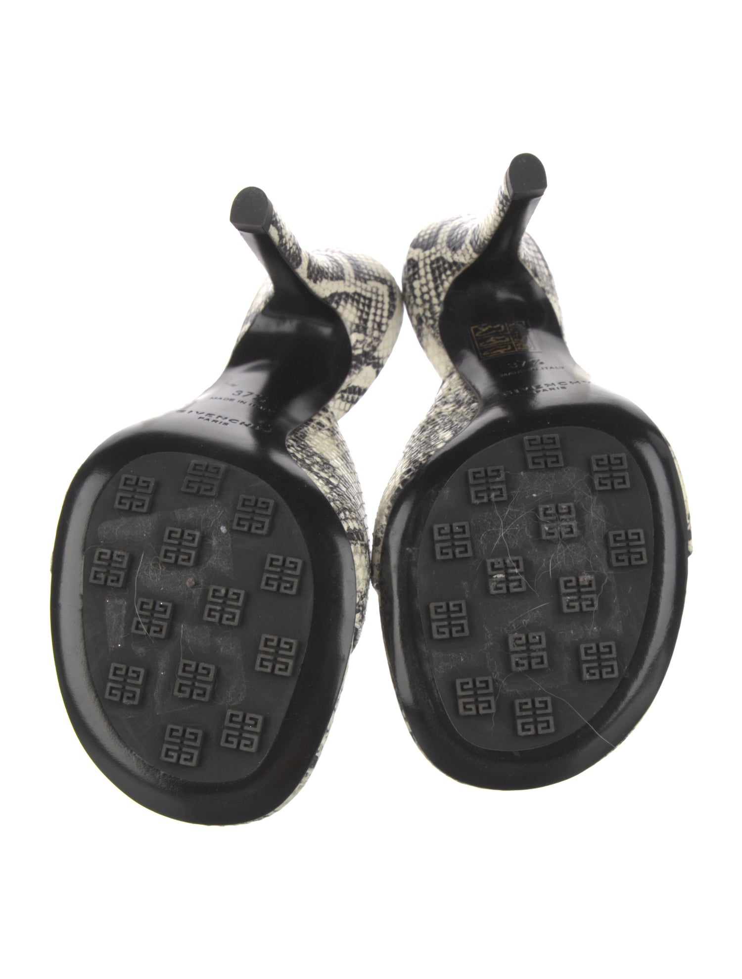 Givenchy Snakeskin Animal Print Slides