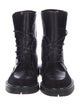 Givenchy Leather Colorblock Pattern Combat Boots