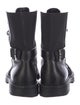 Givenchy Leather Colorblock Pattern Combat Boots