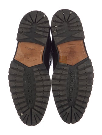 Givenchy Leather Colorblock Pattern Combat Boots