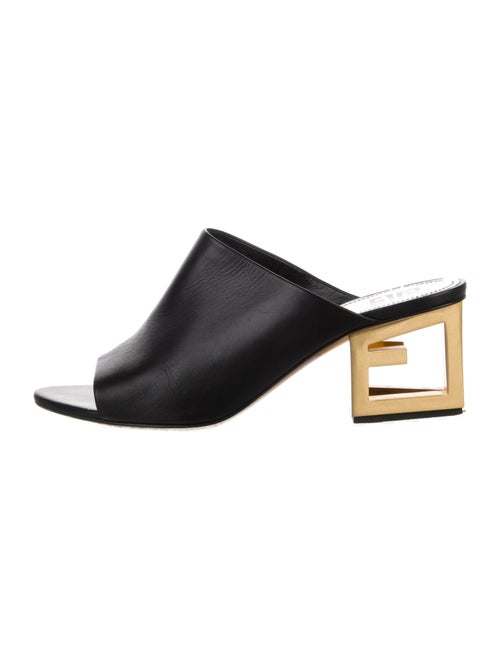 Givenchy Signature Logo Leather Slides