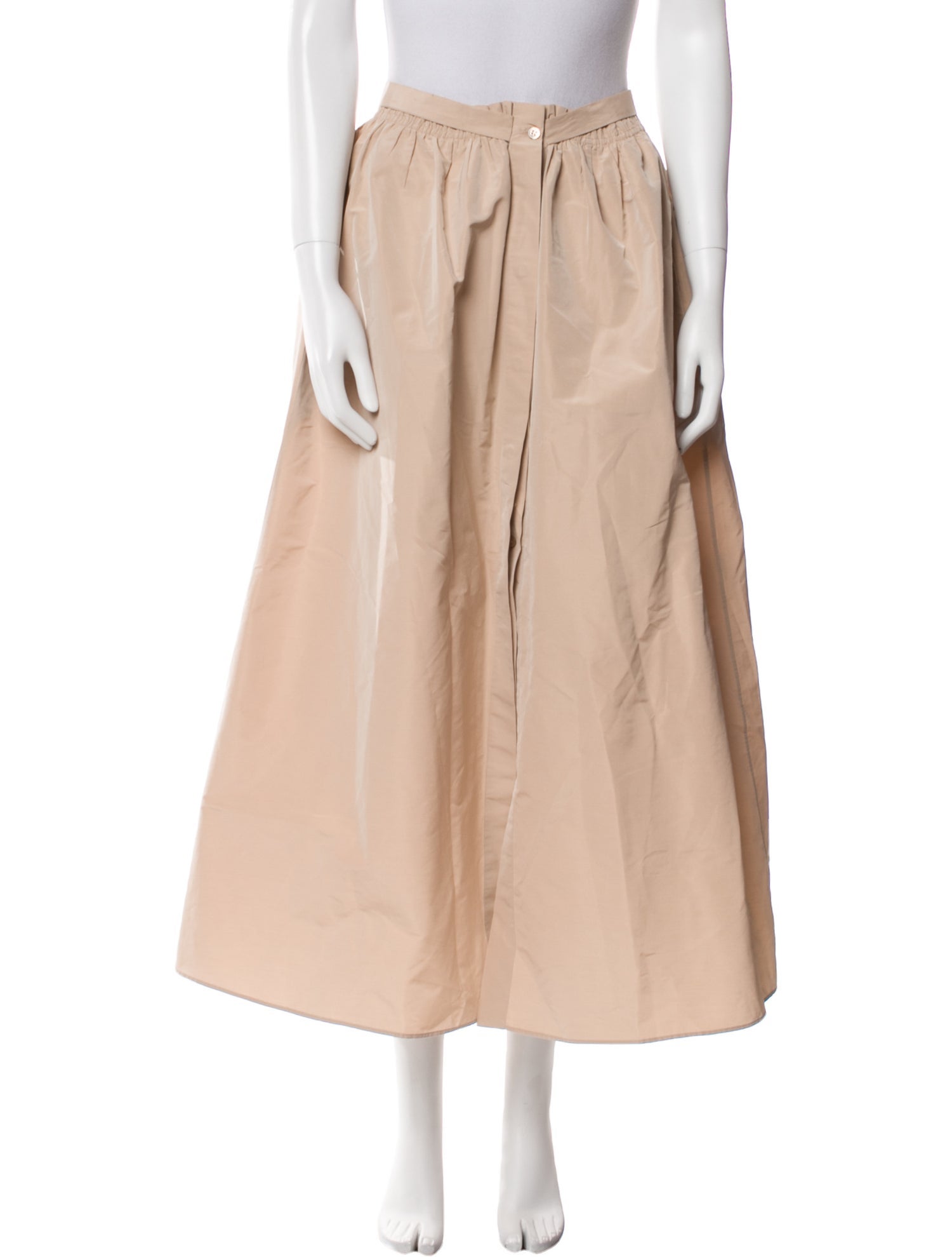 Givenchy Pleated Accents Midi Length Skirt