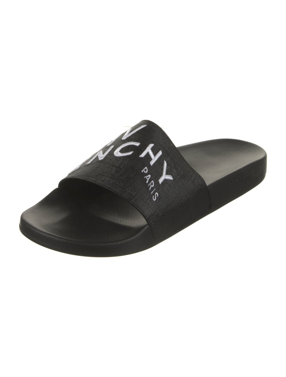 Givenchy Rubber Slides Black Patterned Embroidere… - image 2