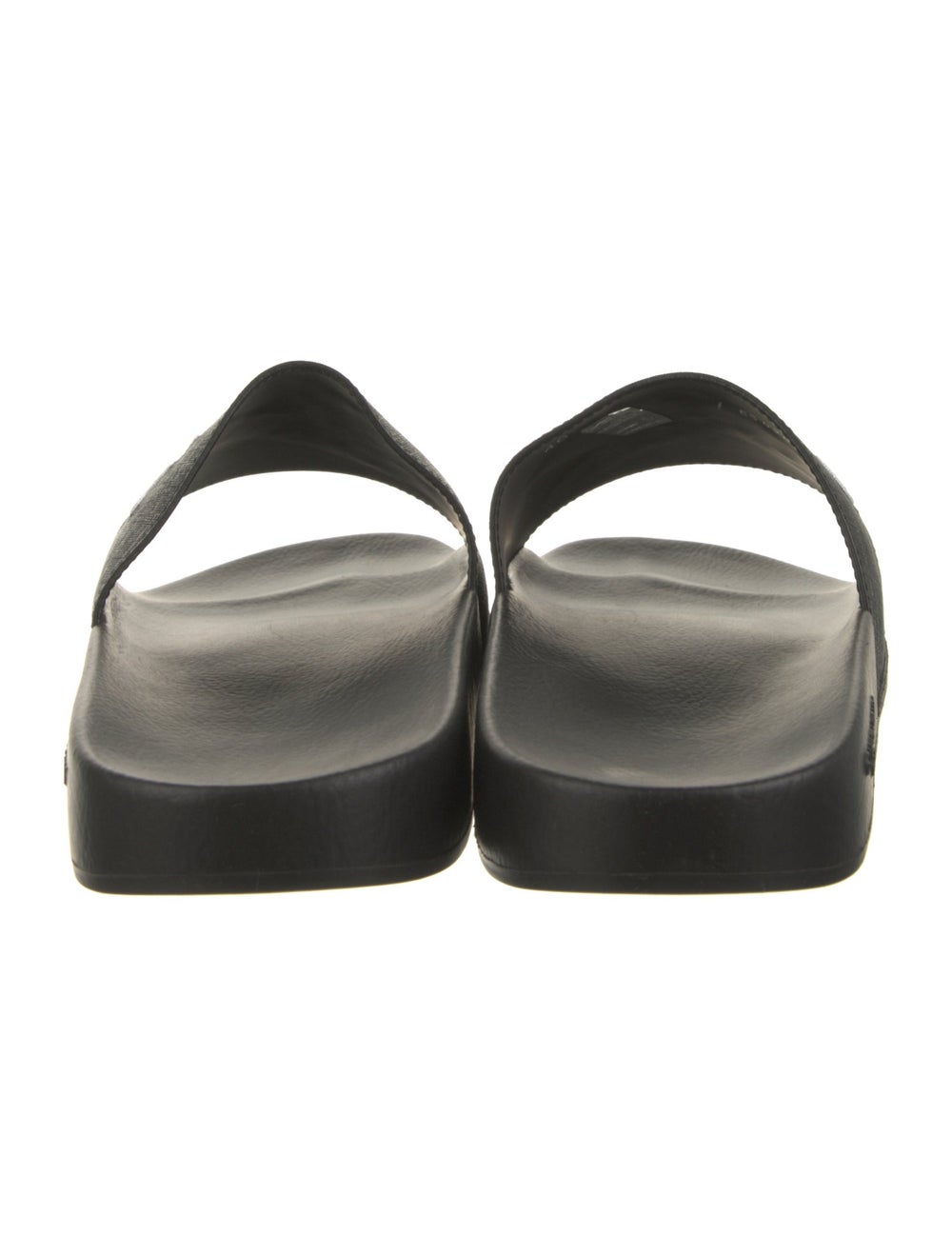 Givenchy Rubber Slides Black Patterned Embroidere… - image 4