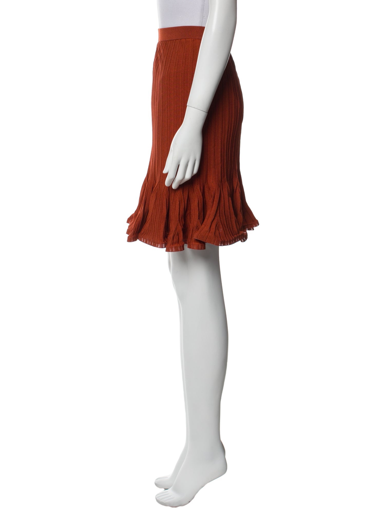 Givenchy Ruffle Embellishment Knee-Length Skirt