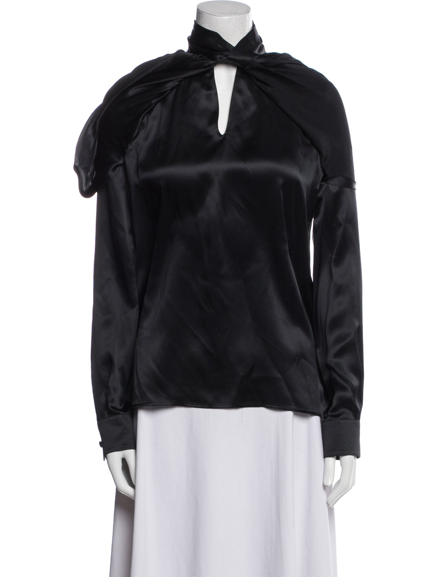 Givenchy Silk Mock Neck Blouse