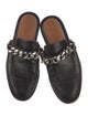 Givenchy Leather Chain-Link Accents Mules