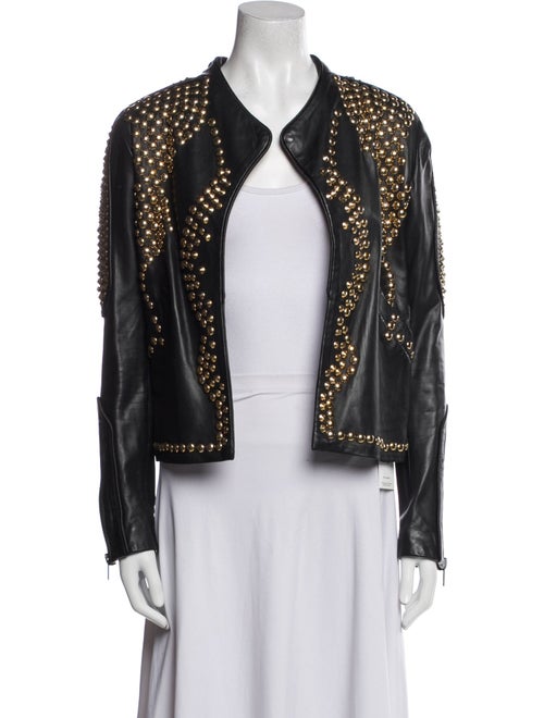 Givenchy Leather Printed Evening Jacket