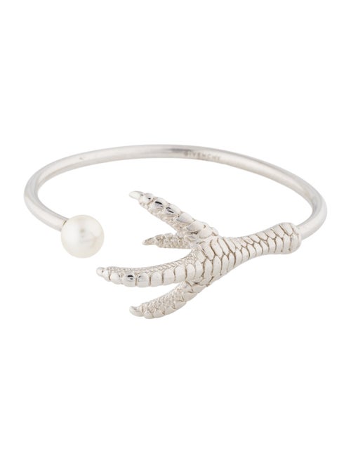 Givenchy Faux Pearl Rooster Leg Cuff Bracelet