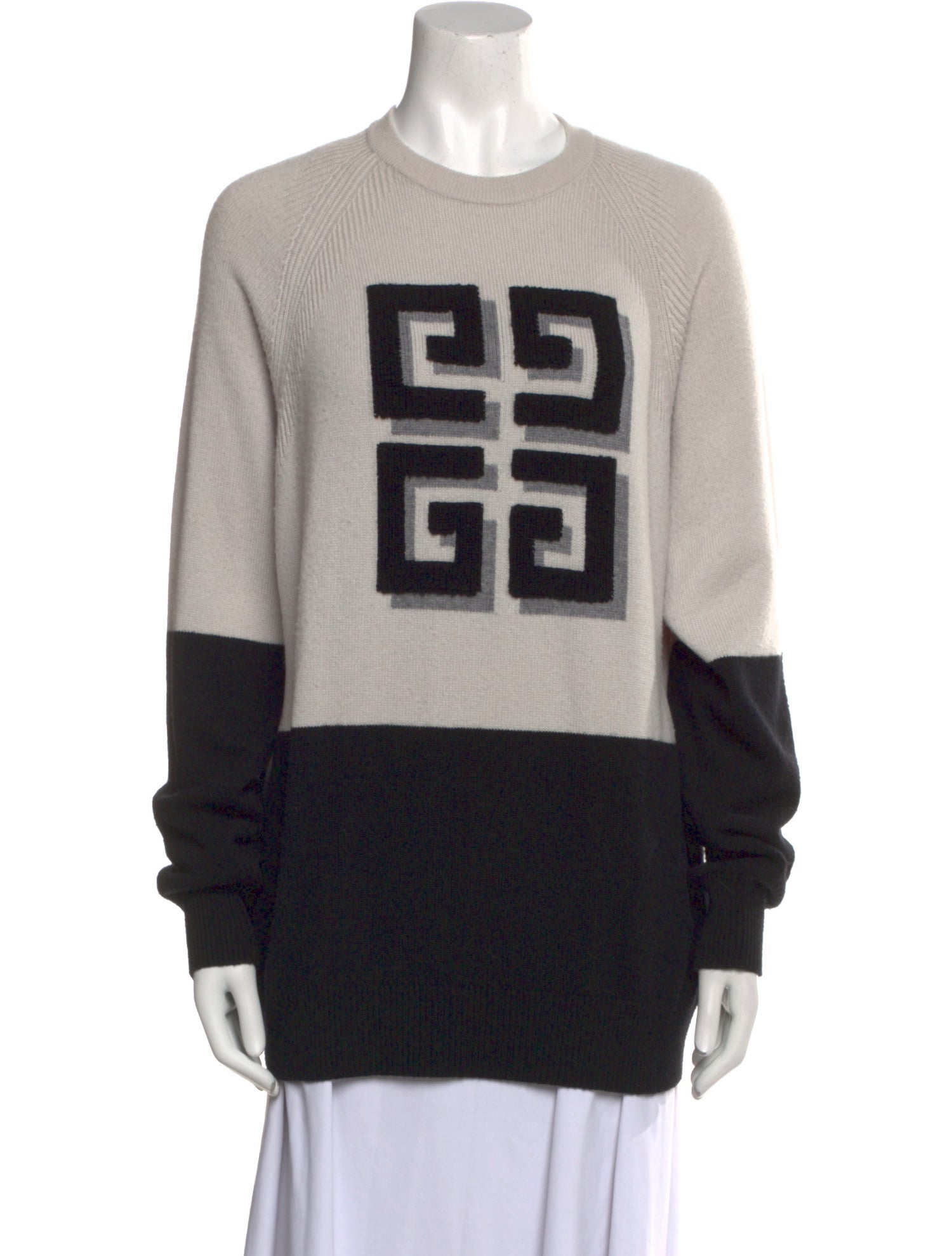Givenchy Cashmere Colorblock Pattern Sweater