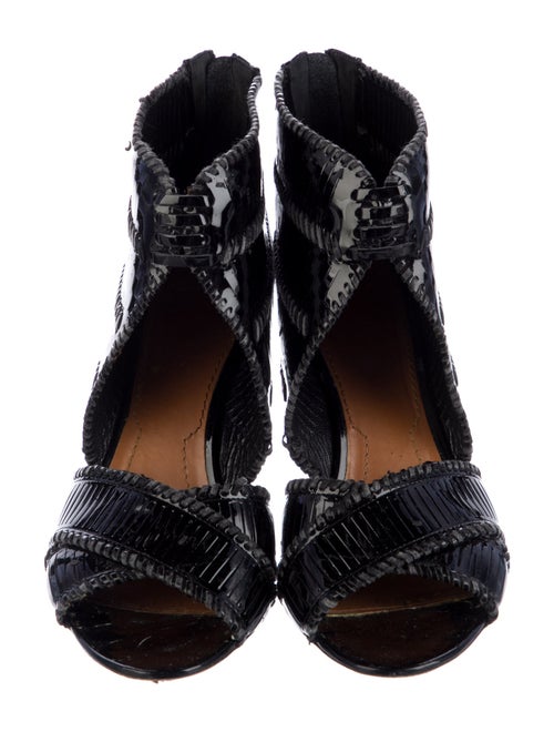 Givenchy Patent Leather Printed Gladiator Sandals