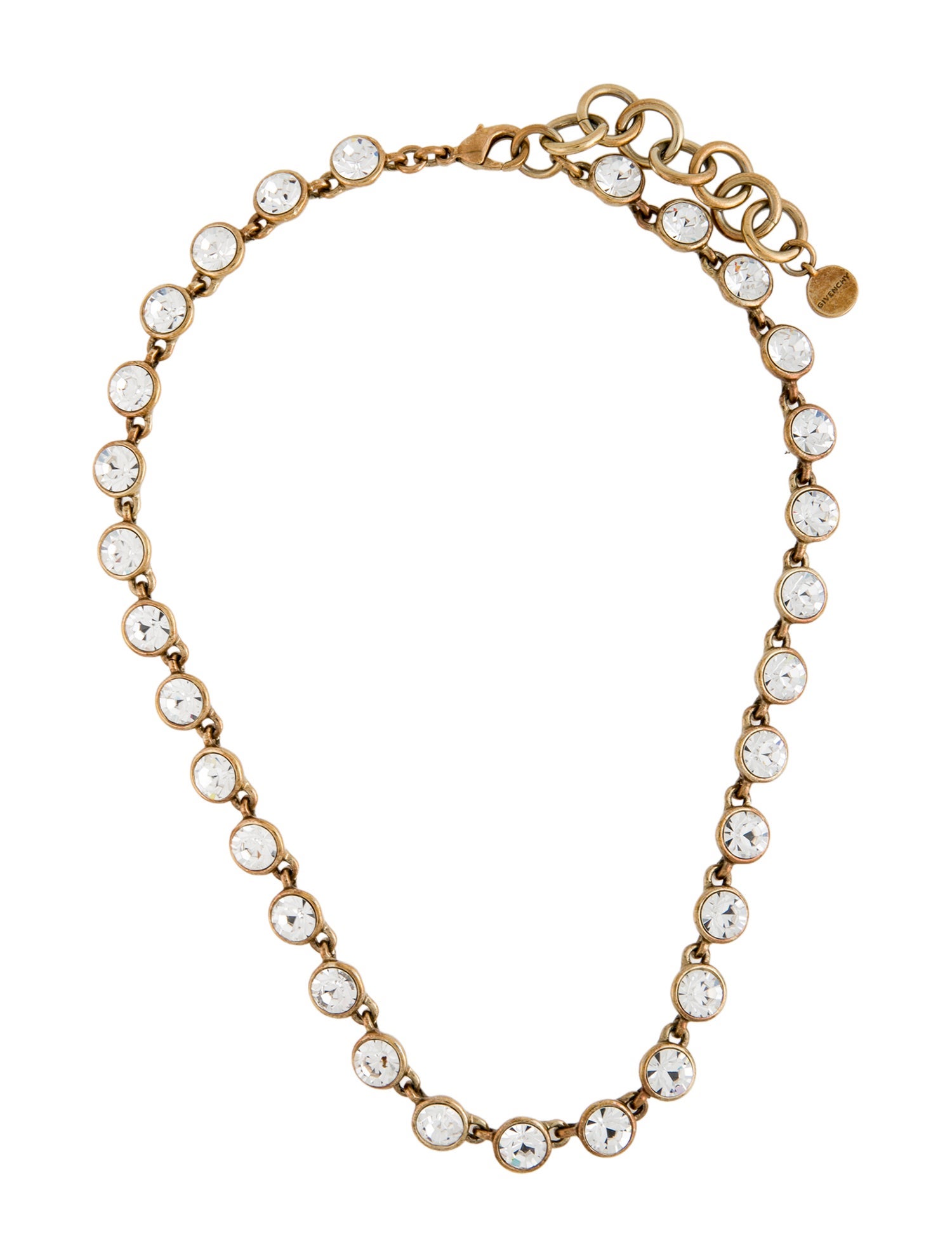 Givenchy Crystal Chain Link Necklace