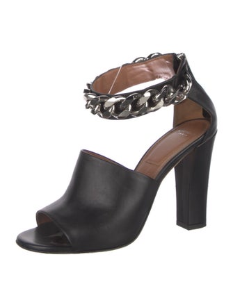 Givenchy Leather Chain-Link Accents D'Orsay Pumps