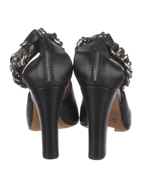 Givenchy Leather Chain-Link Accents D'Orsay Pumps
