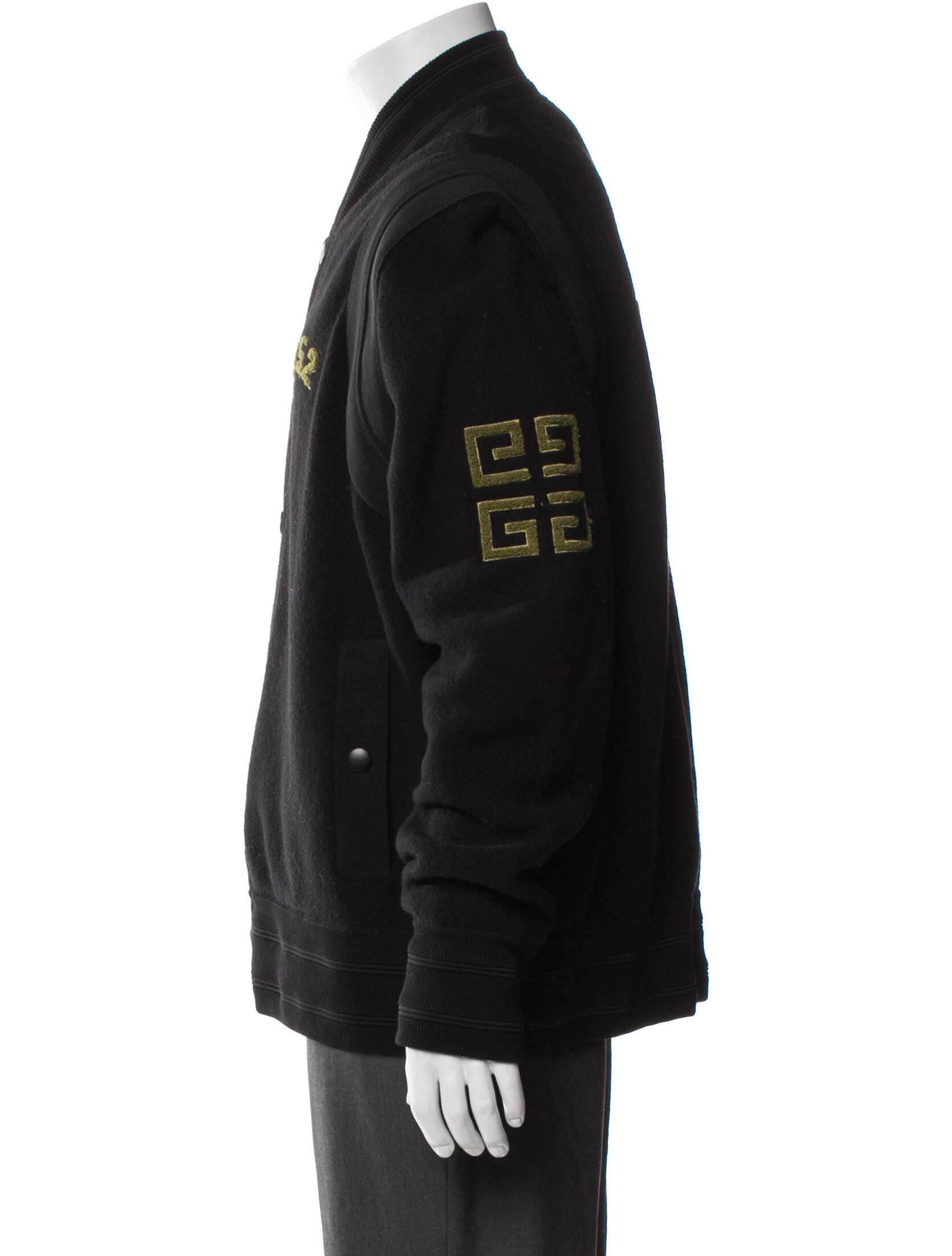 Givenchy Wool Graphic Print Varsity Jacket