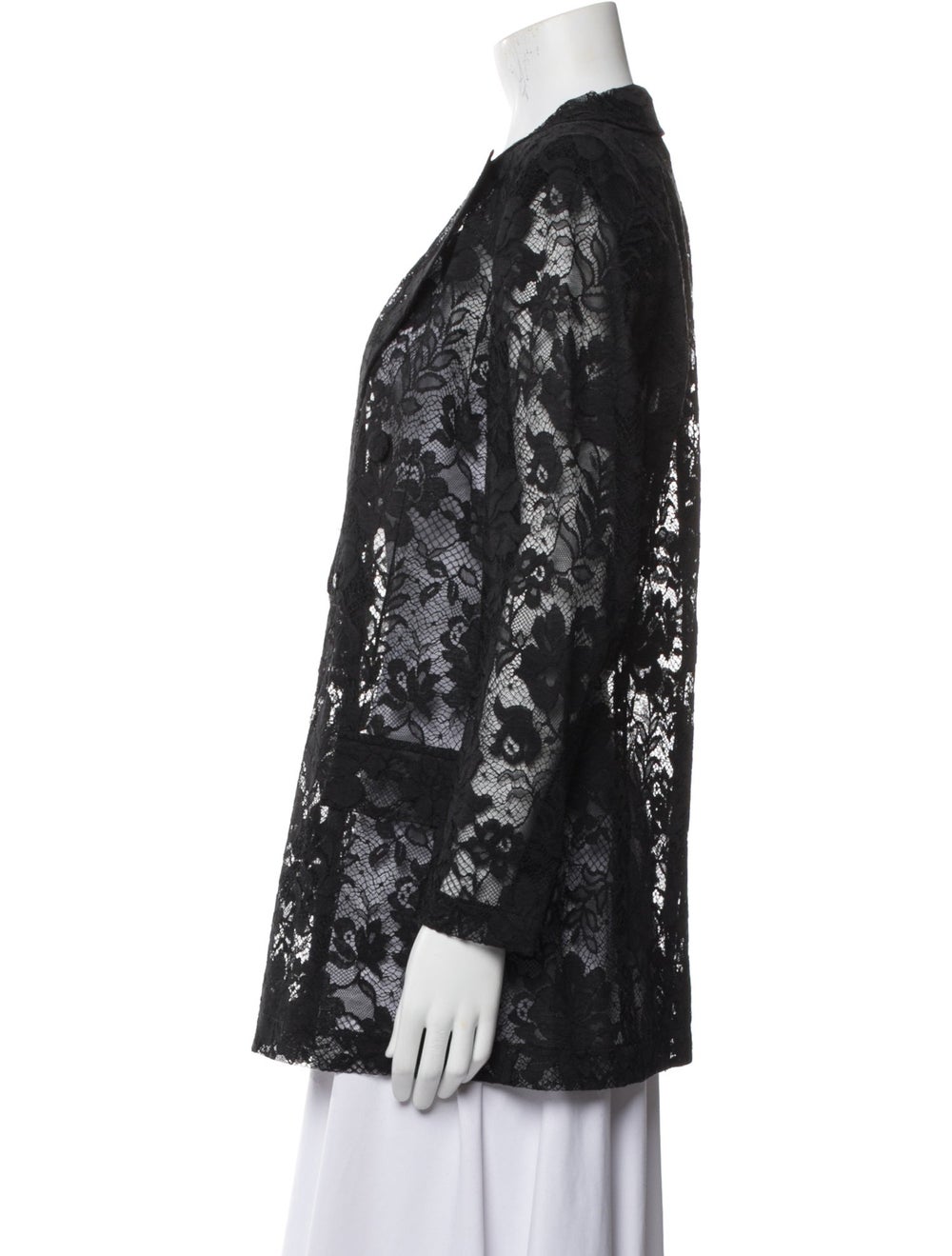 Givenchy Evening Jacket Black Lace Pattern Shawl … - image 2