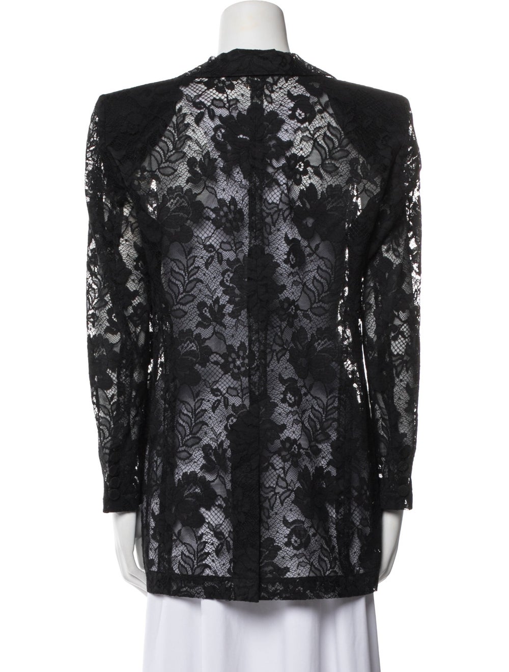 Givenchy Evening Jacket Black Lace Pattern Shawl … - image 3