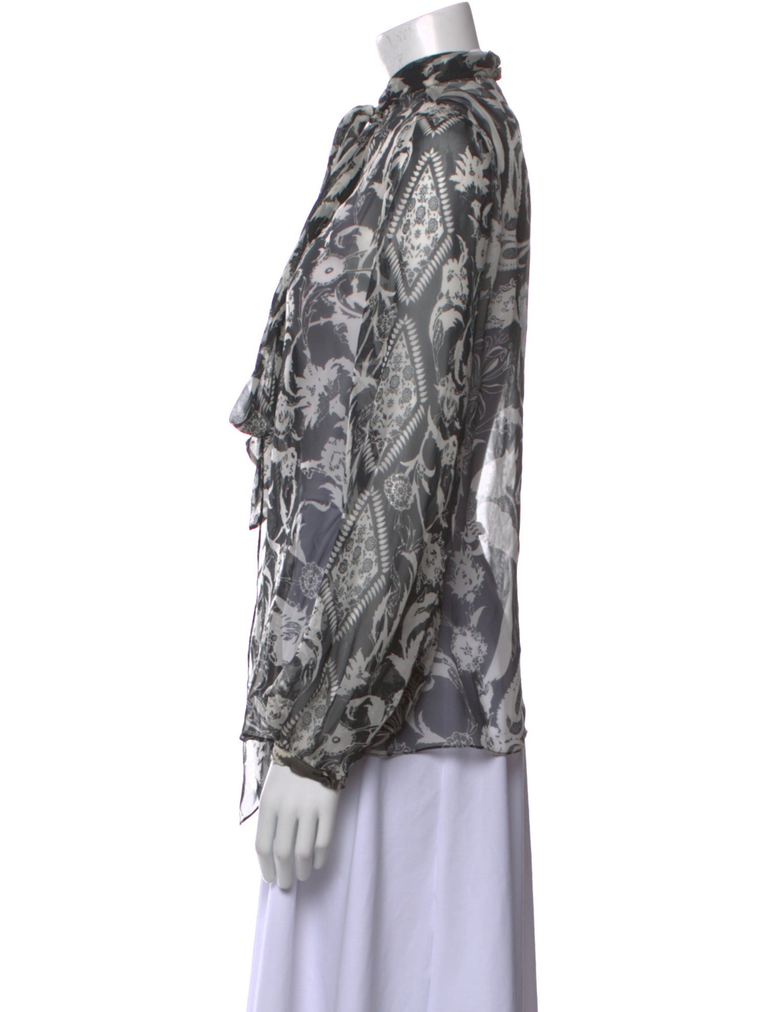 Givenchy Silk Printed Button-Up Top