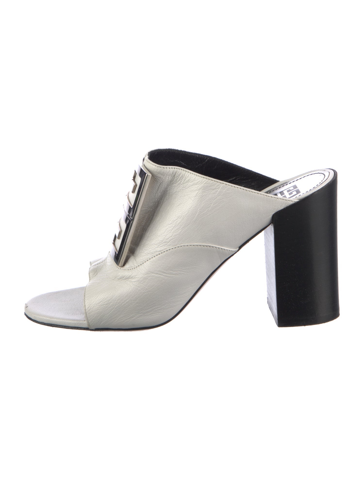 Givenchy Signature Logo Leather Slides