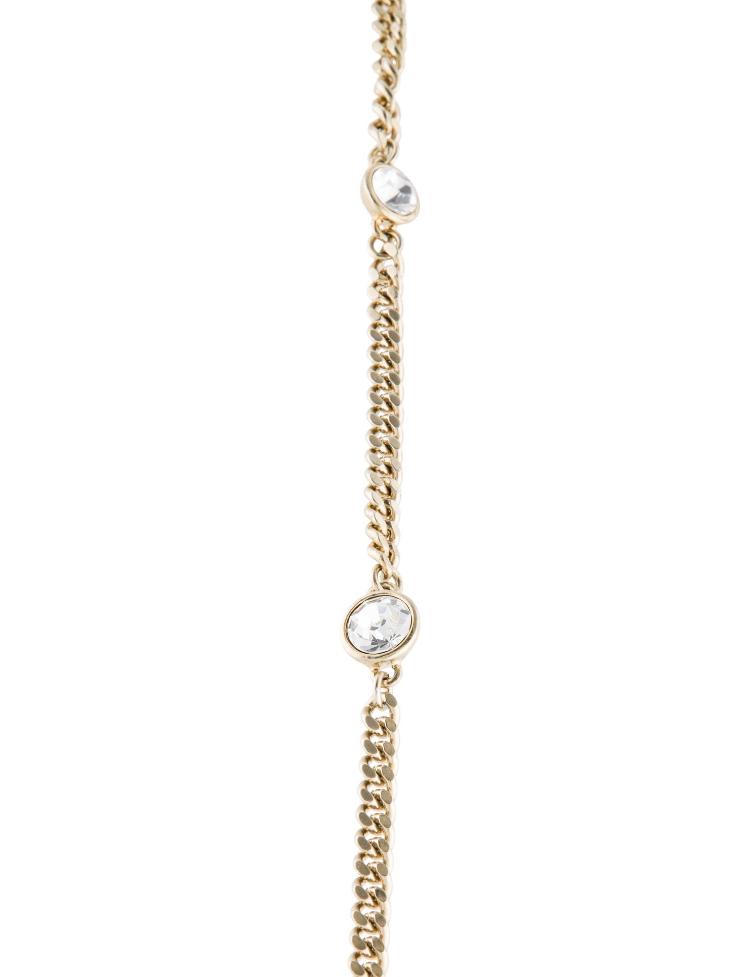 Givenchy Vintage Crystal Long Station Necklace